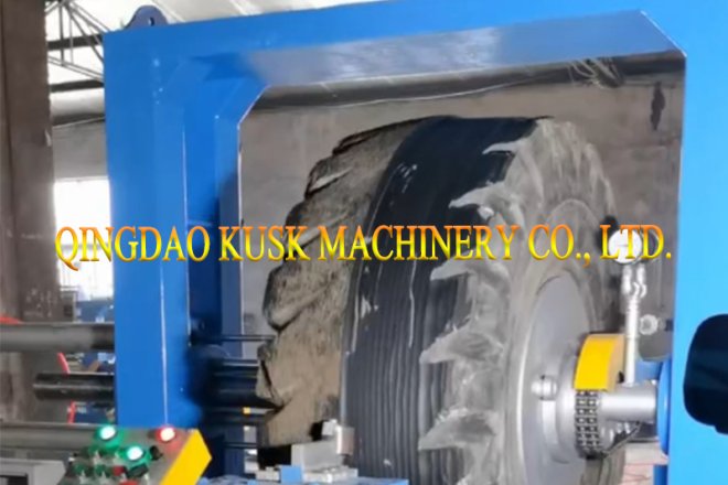 OTR tire buffing machine